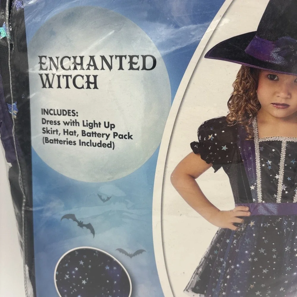 Spirit Halloween Enchanted Witch‎ Costume With Dress And Hat Size 5–6Girls Read
